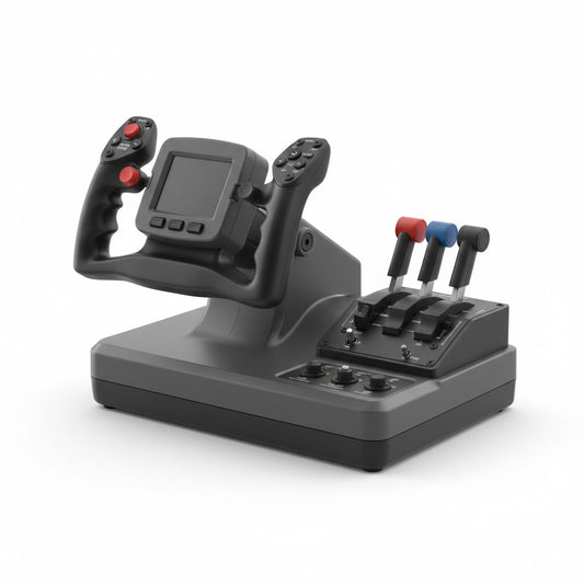 StratoCommand Pro — Dual-Grip HOTAS Flight Control System with Throttle Quadrant