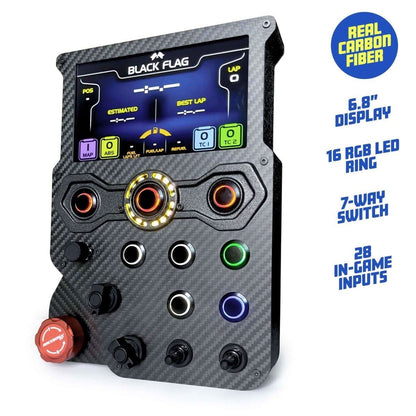 GT-LM Carbon Fiber Button Box, 6.8 inch display and 16 RGB LED ring