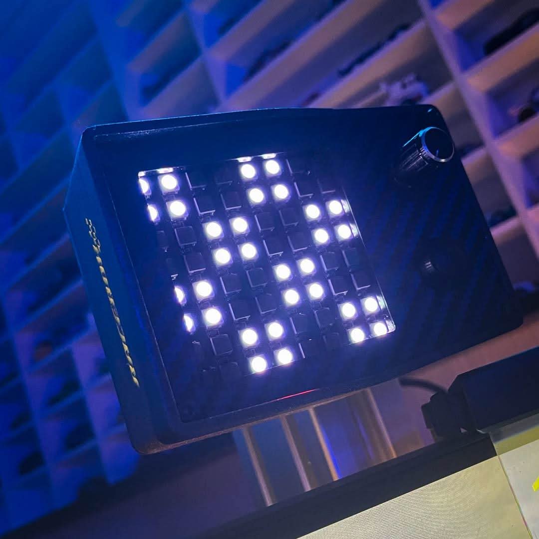 RaceFlag LED Display, black unit with LED grid