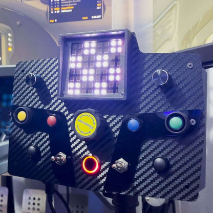 GT-FLAG Sim Racing Button Box, LED grid display