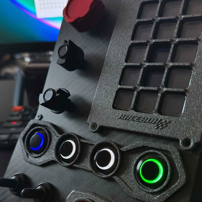 GTR Carbon Fiber Button Box, illuminated RGB rings