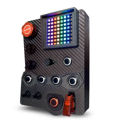 GT-FLAG V2 Carbon Fiber Button Box with RGB LED grid