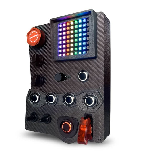 GT-FLAG V2 Carbon Fiber Button Box with RGB LED grid