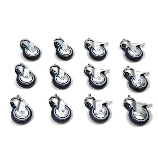 DOF Reality 6-Axis Transport Wheels on a pure white background