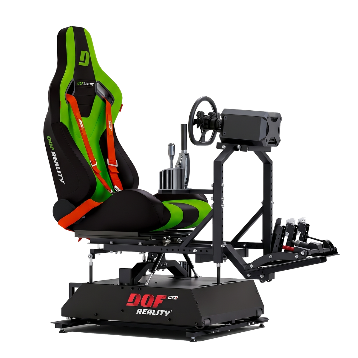 DOF Reality P4 Motion Simulator on a pure white background
