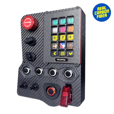 GTR Carbon Fiber Button Box for Stream Deck (Pre-Order) on a pure white background