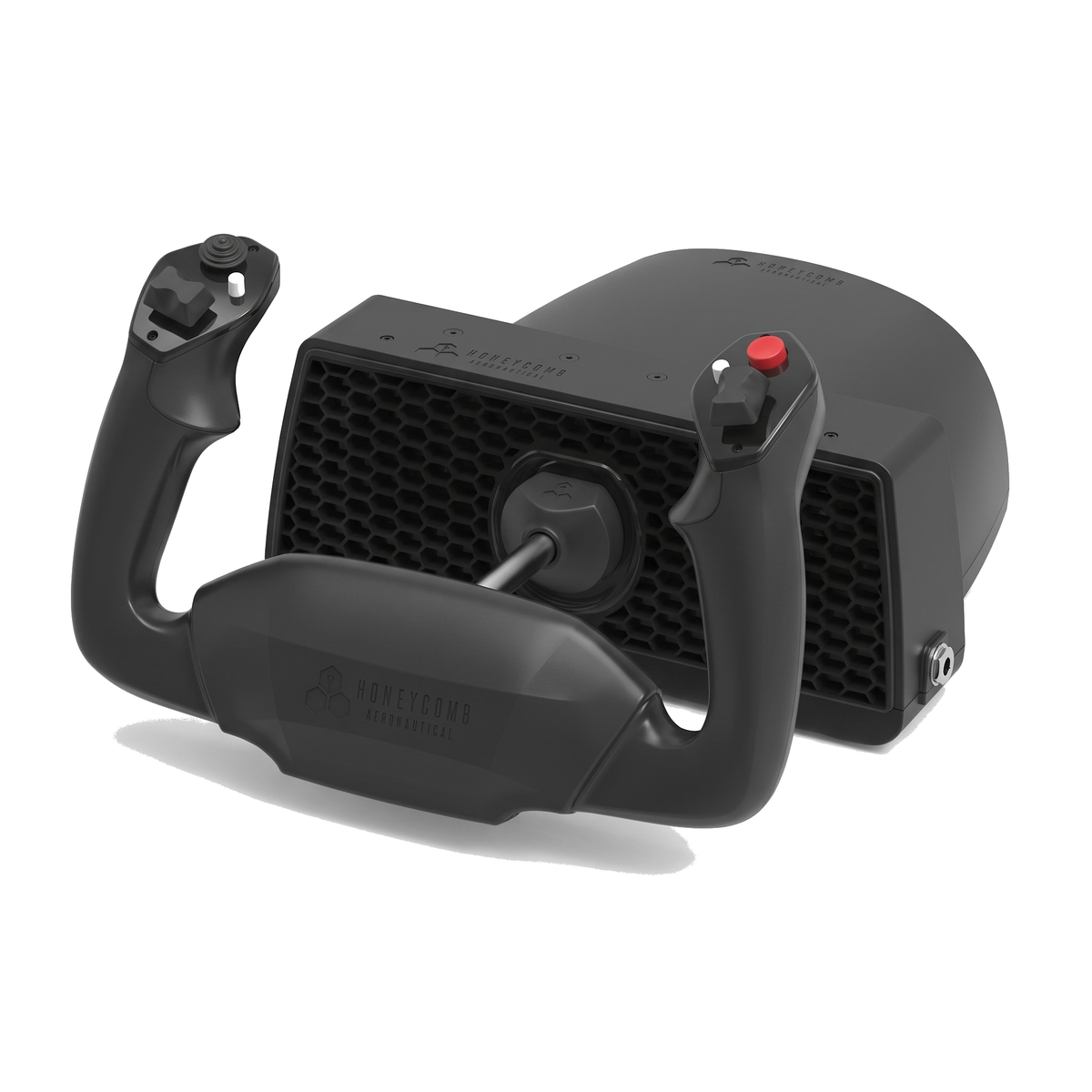 Honeycomb Alpha Lite Flight Yoke on a pure white background