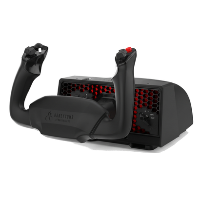 Honeycomb Alpha Yoke Flight Controls XPC on a pure white background