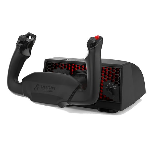 Honeycomb Alpha Yoke Flight Controls XPC on a pure white background