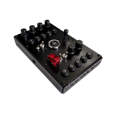 Ignition Controls NA2 RR E6 Flagship Sim Racing Button Box on a pure white background